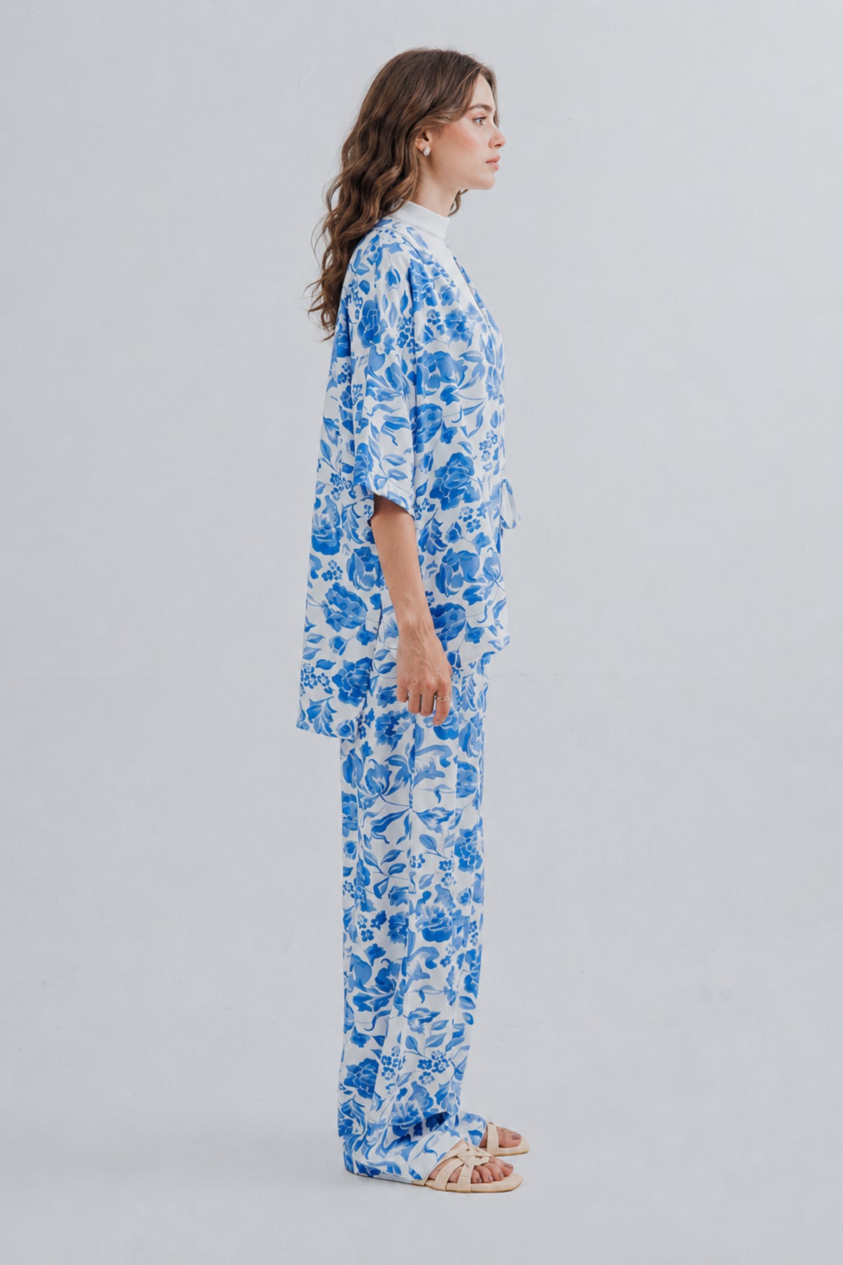 Floral Print Comfortable Casual 2 Piece buttoned Shirt and trouser Co-ord Everday Womenswear