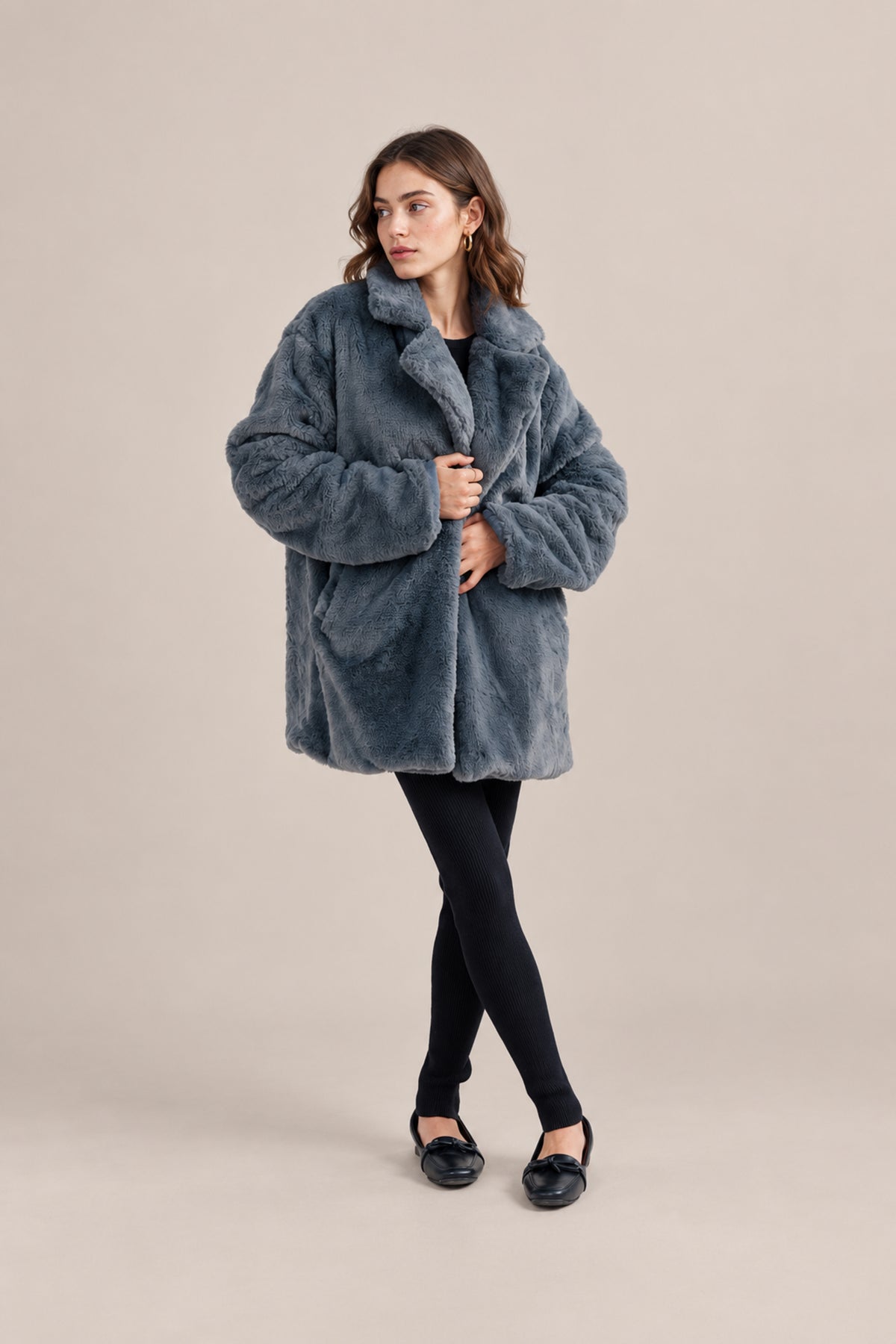 Ladies Fur Long Coat