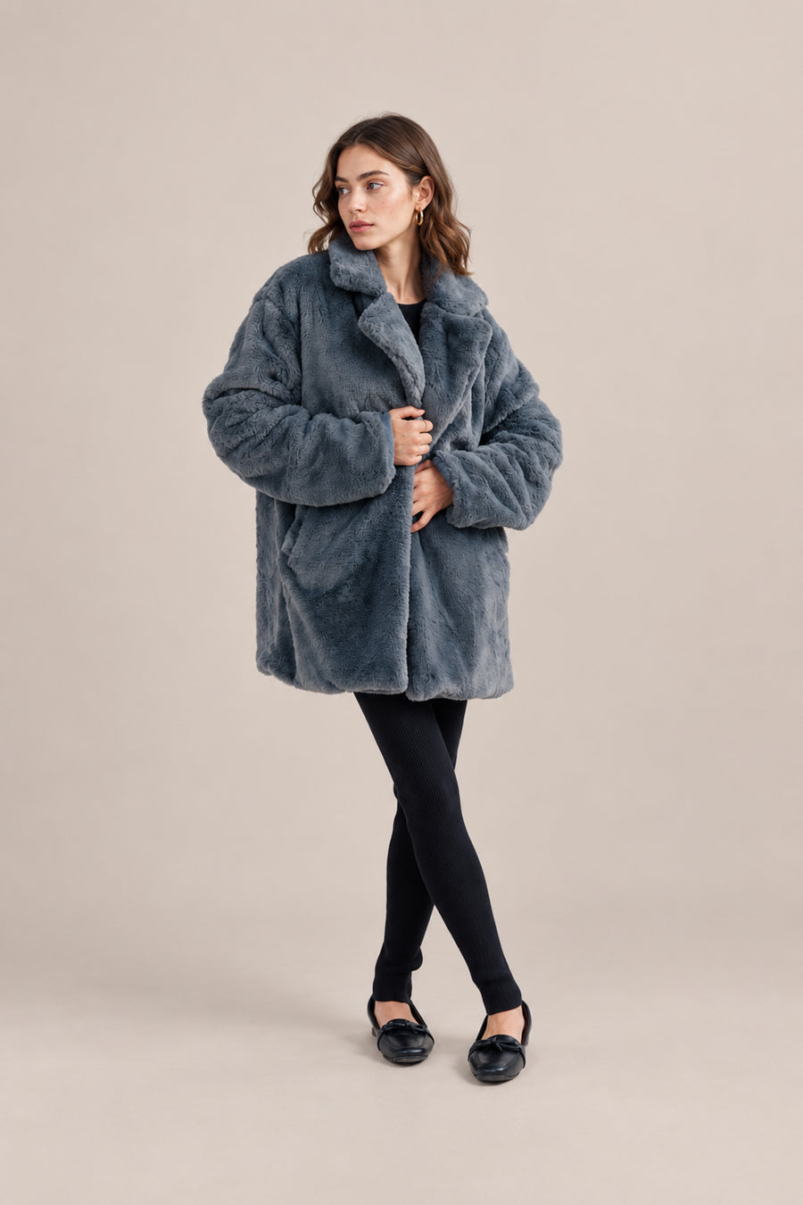 Ladies Fur Long Coat