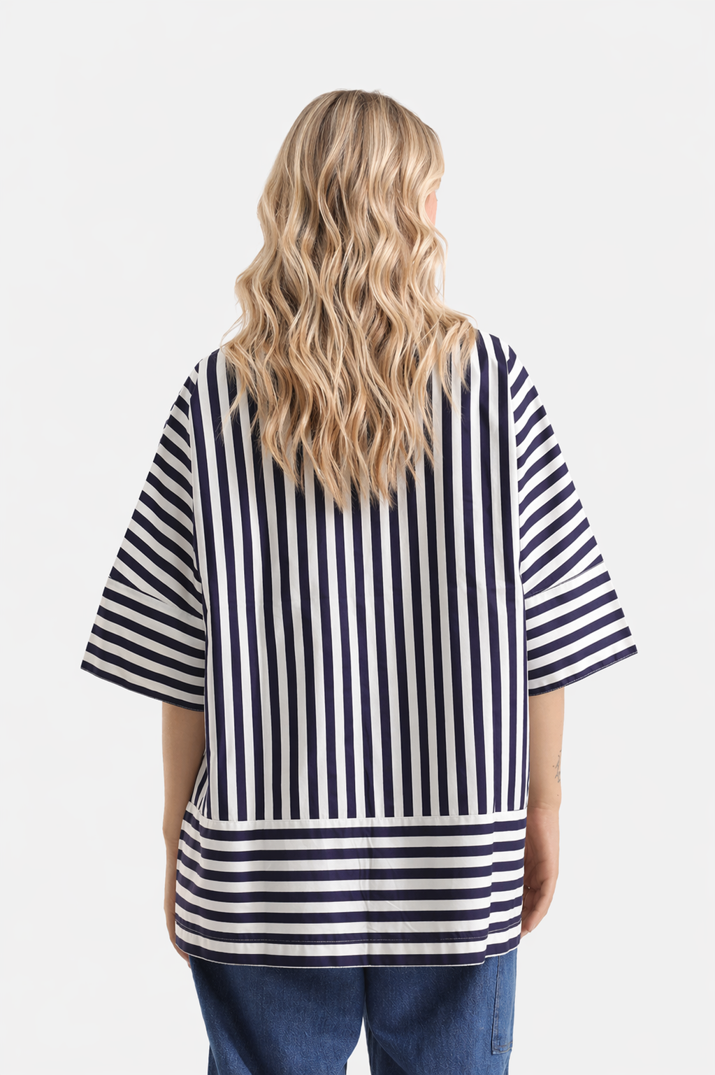 Boxy-fit striped shirt