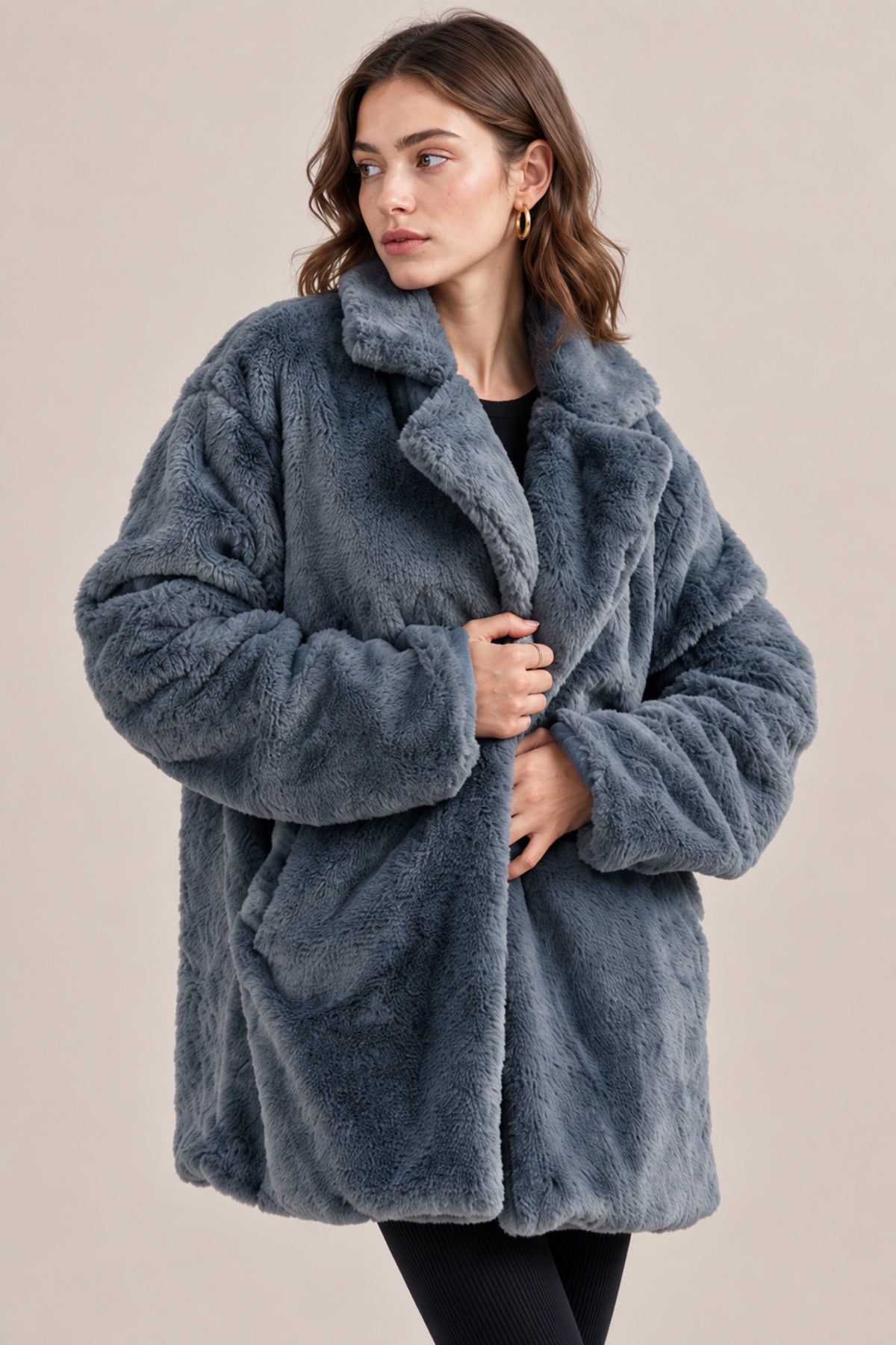 Ladies Fur Long Coat