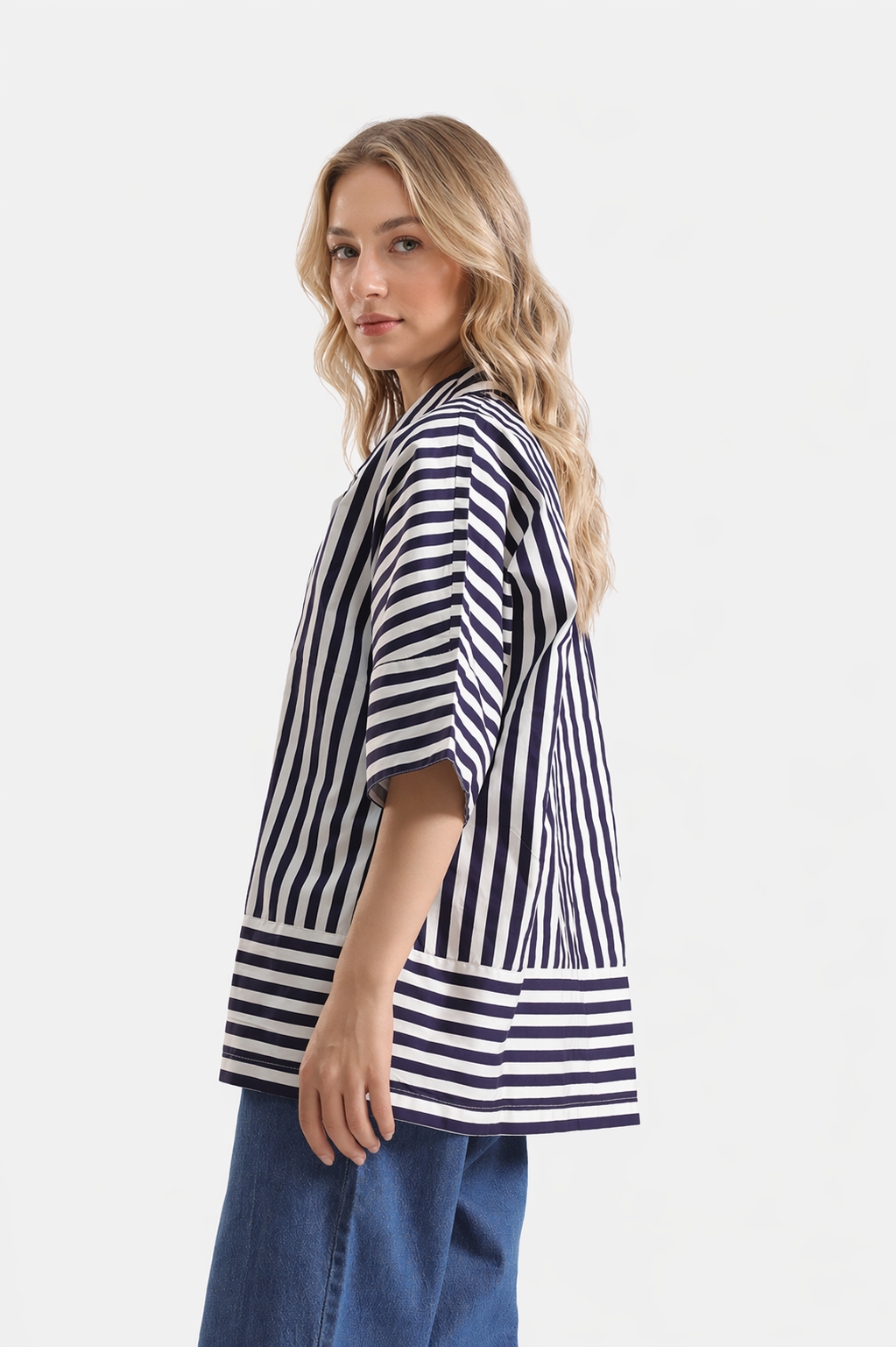 Boxy-fit striped shirt