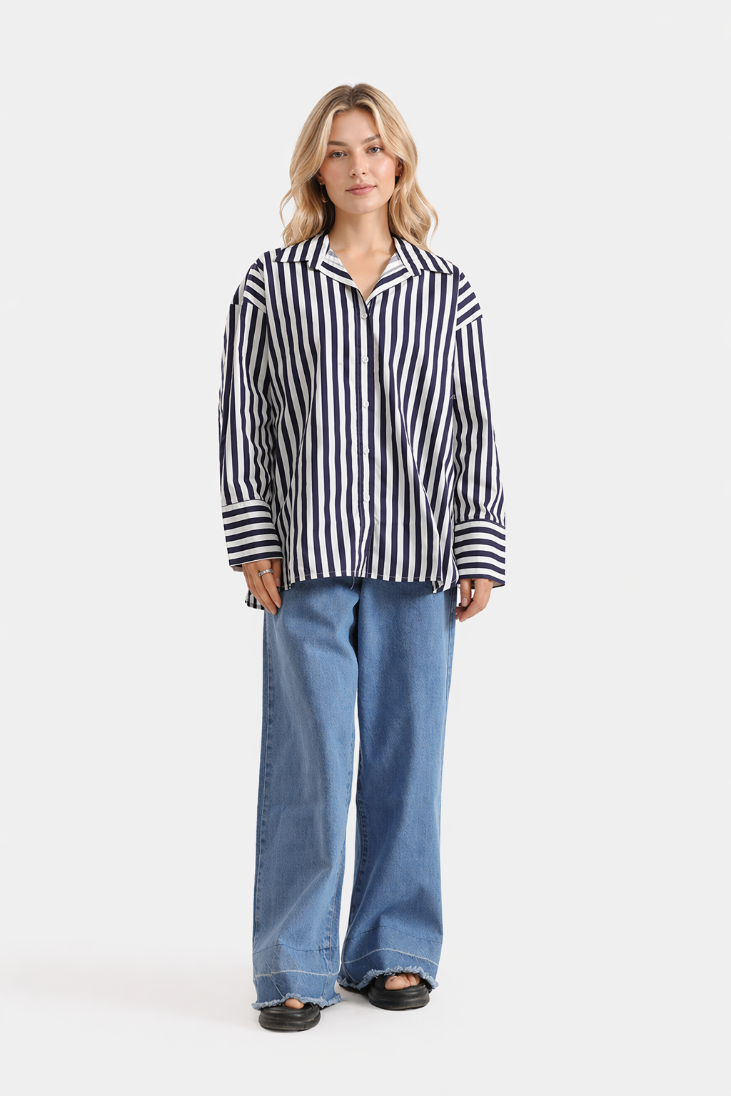 Oversized striped Cotton shirt