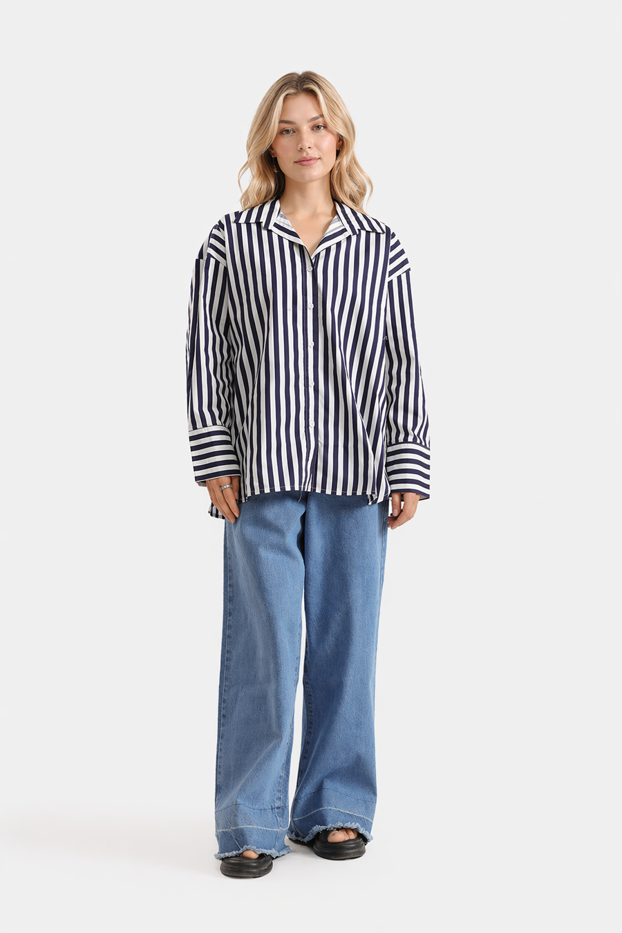 Oversized striped Cotton shirt