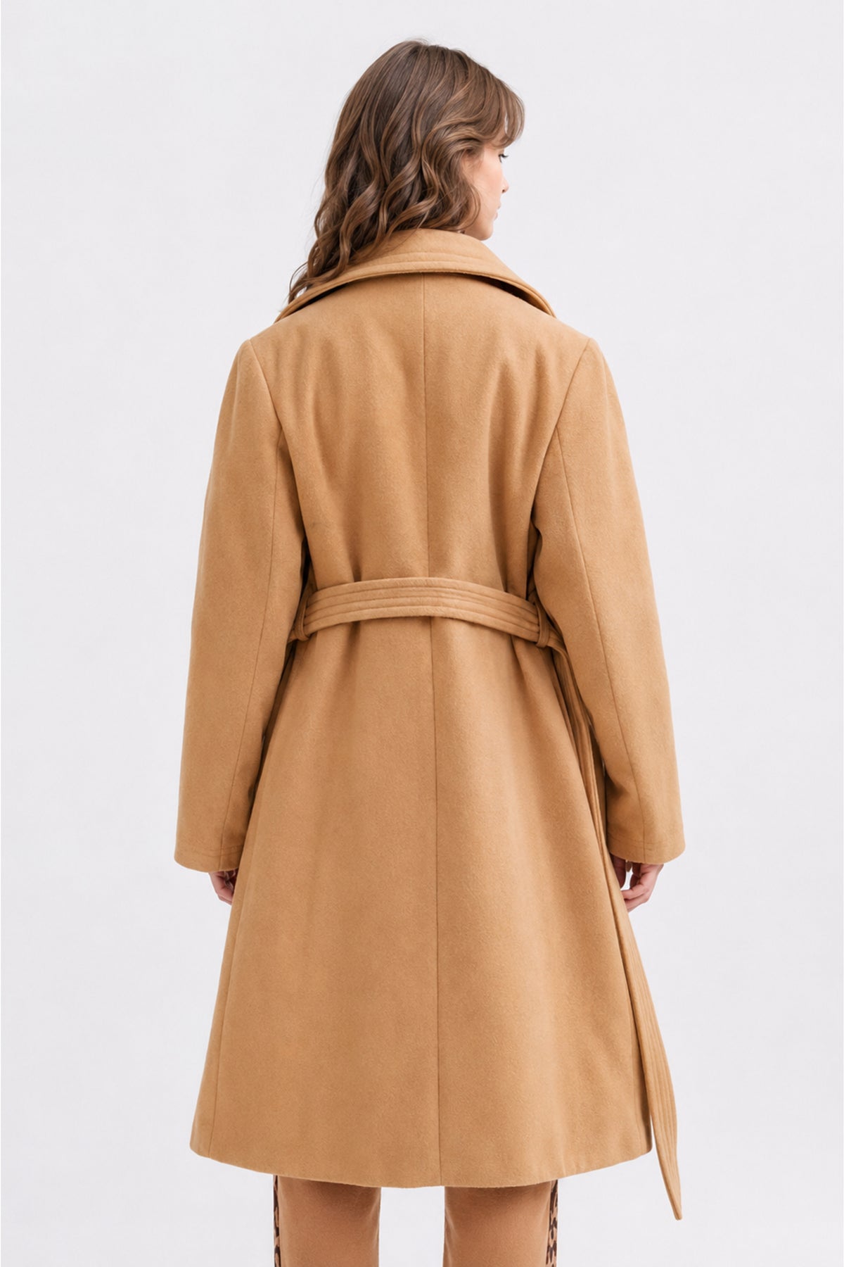 Ladies Belted Long Coat