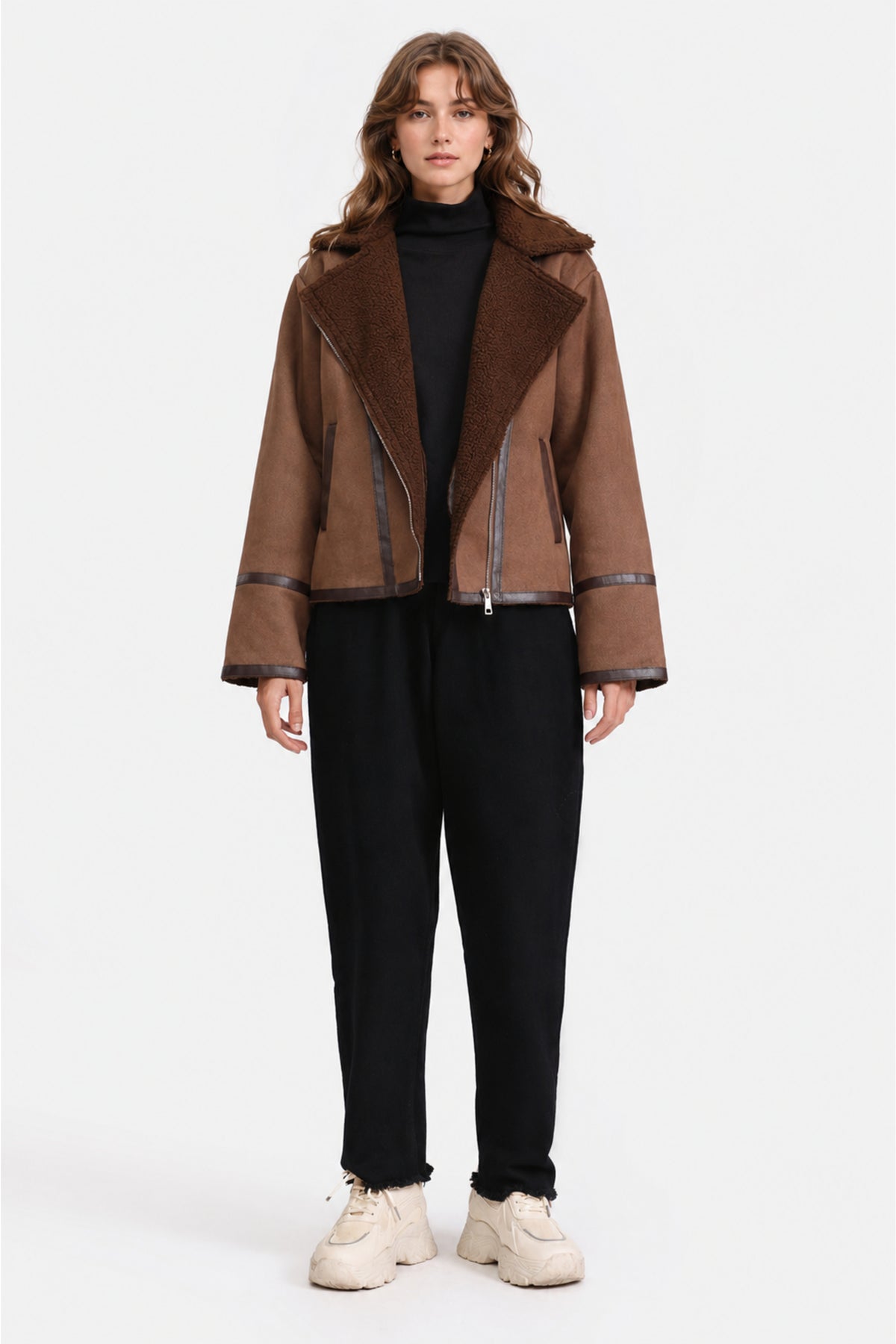 FAUX SUEDE BIKER SUEDE