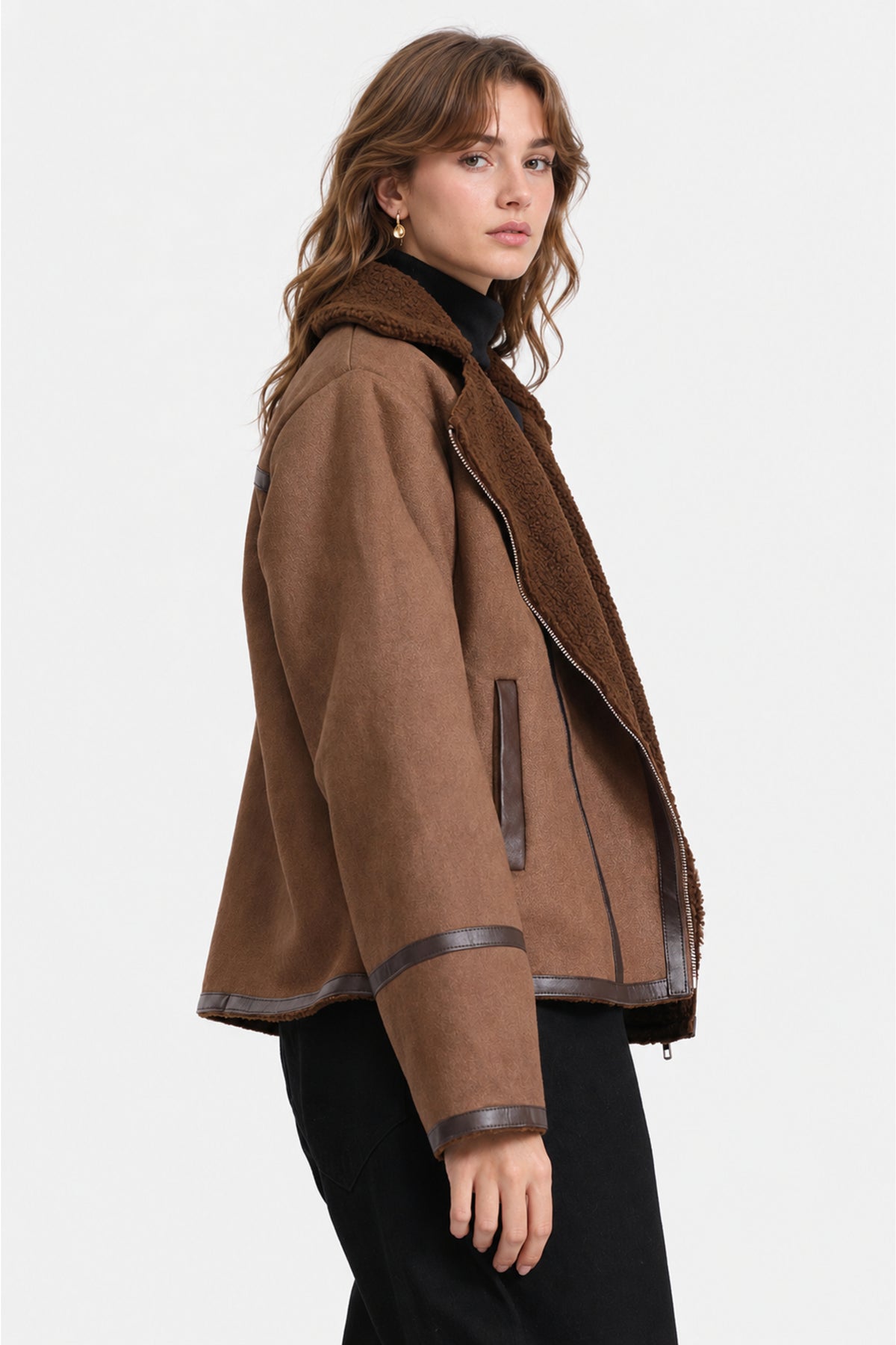 FAUX SUEDE BIKER SUEDE