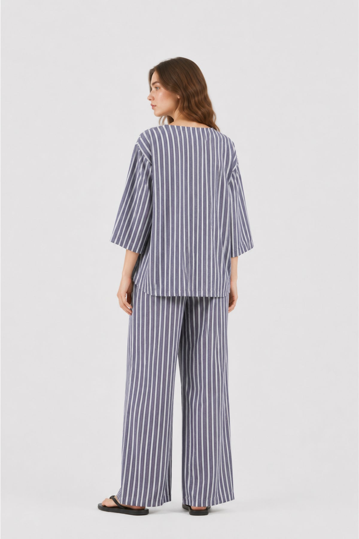 Smart Stripped Casual Co-Ord Set