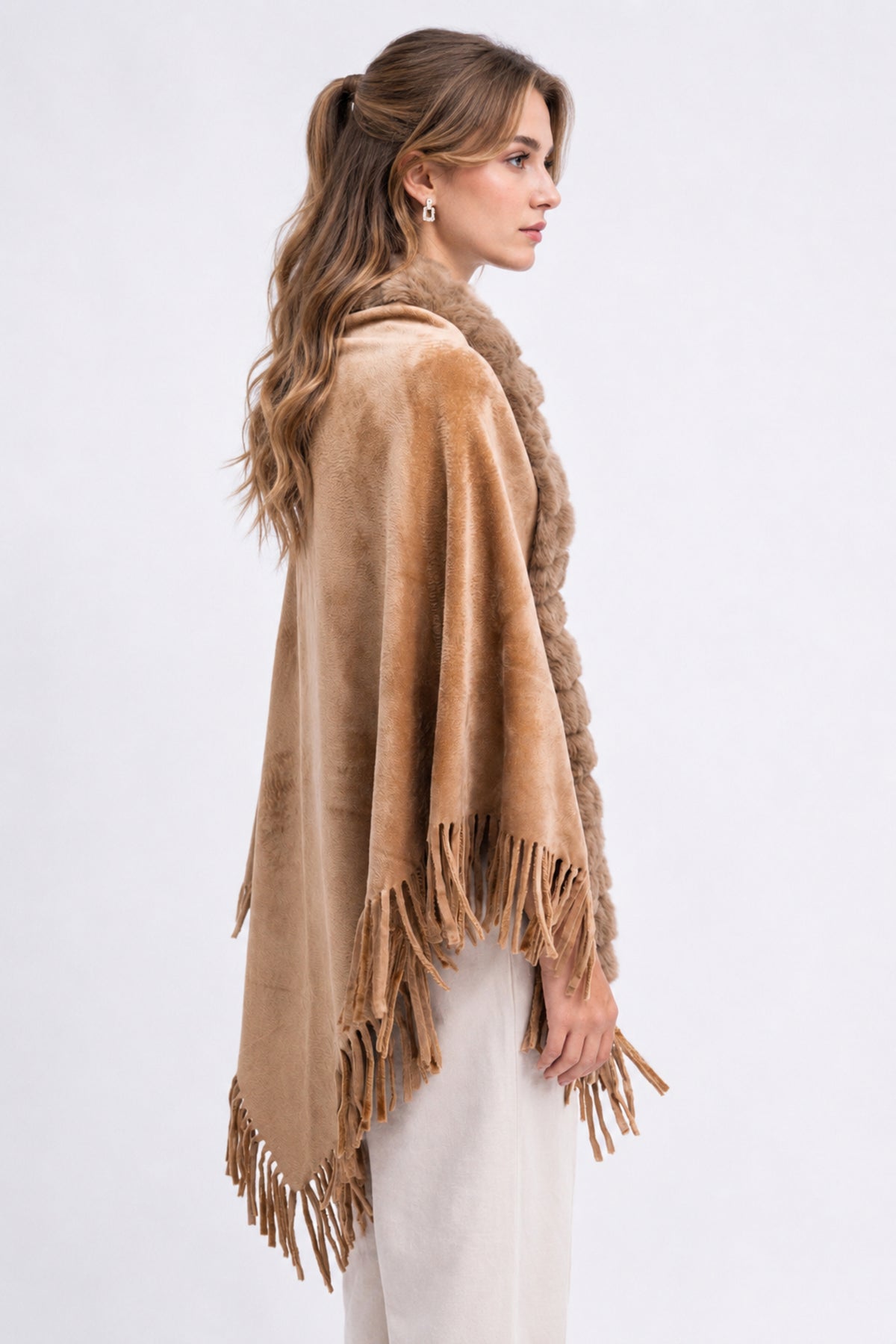 Ladies Fur Cape Shawl