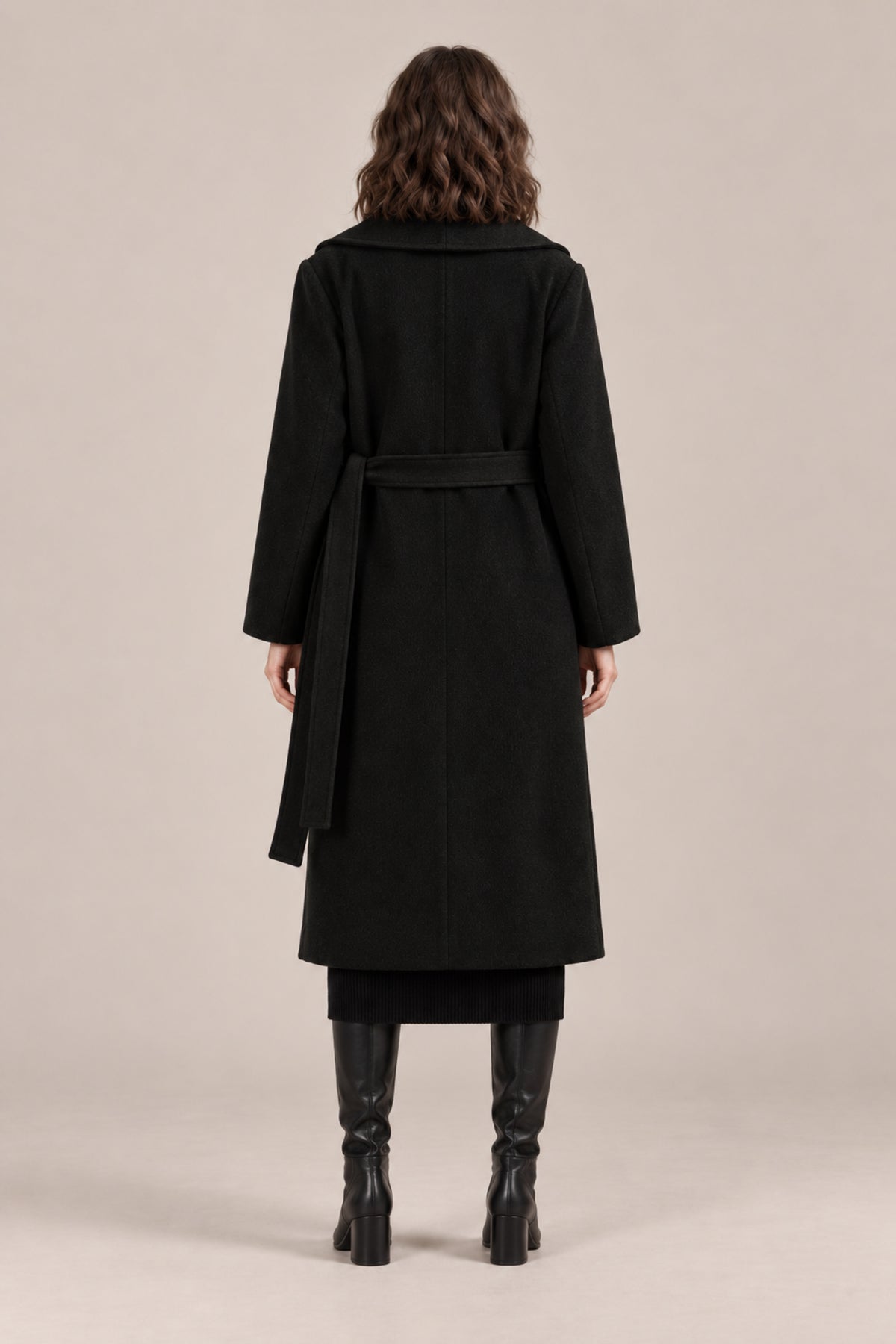 Ladies Belted Long Coat